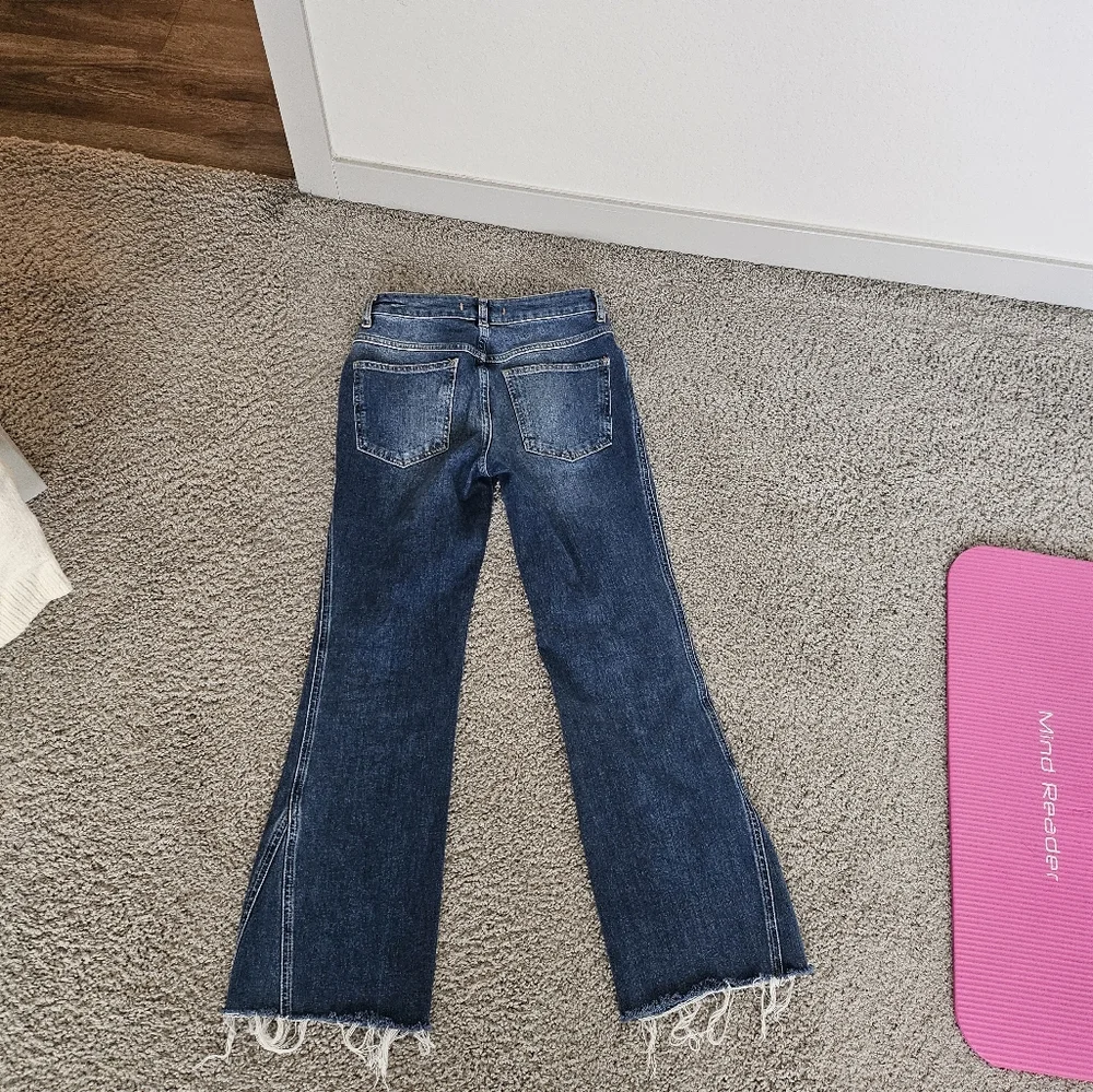 FREE PEOPLE NEW RITA Cropped Flare Jean Pant 25